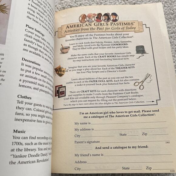 American Girl Felicity's Cookbook A Peek at Dining in the Past Cookbook - Picture 8 of 9